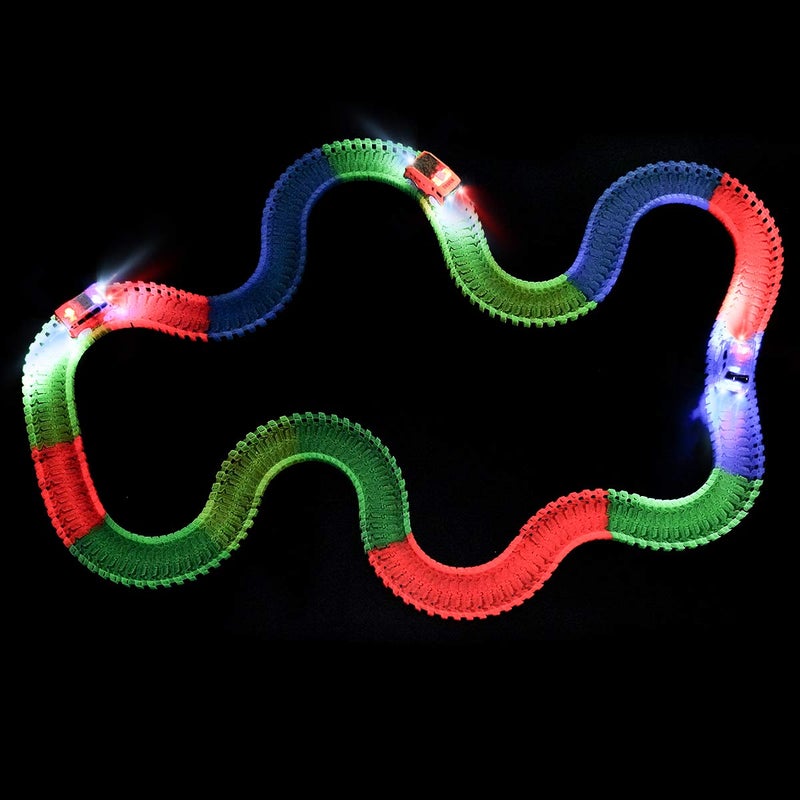 Save Unicorn Tracks Cars only Replacement, Race Cars for Tracks Glow in the Dark, Light up Racing Car Track Accessories with 5 Flashing LED Lights, Compatible with Most Tracks for Kids Boys and Girls(3pack) - Image 3